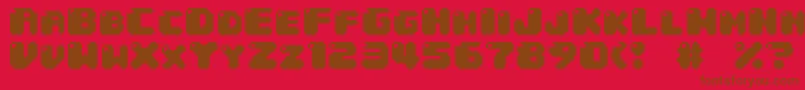 04b 30  Font – Brown Fonts on Red Background