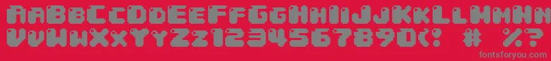 04b 30  Font – Gray Fonts on Red Background