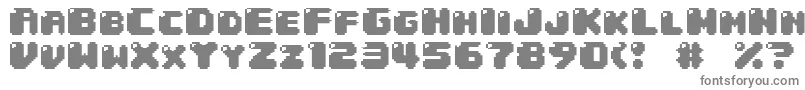 フォント04b 30  – 白い背景に灰色の文字