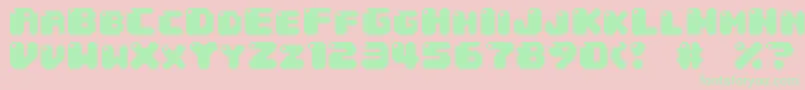 04b 30  Font – Green Fonts on Pink Background