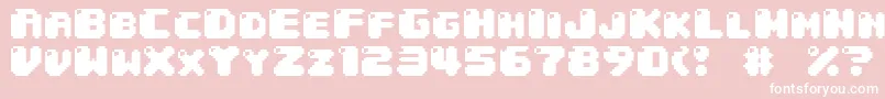 フォント04b 30  – ピンクの背景に白い文字