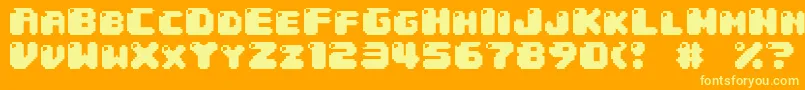 04b 30  Font – Yellow Fonts on Orange Background