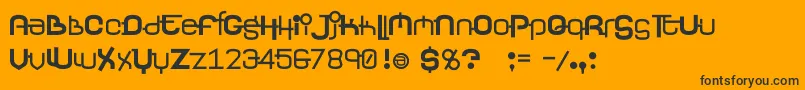 Yerevan Font – Black Fonts on Orange Background