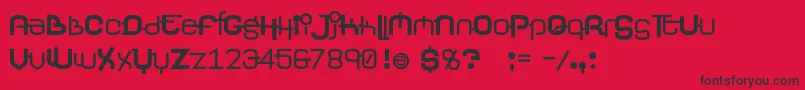 Yerevan Font – Black Fonts on Red Background