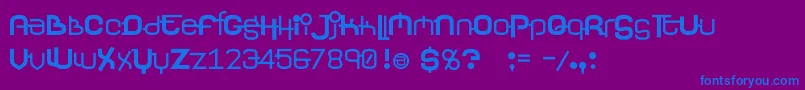 Yerevan Font – Blue Fonts on Purple Background