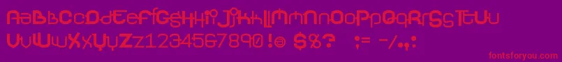 Yerevan Font – Red Fonts on Purple Background