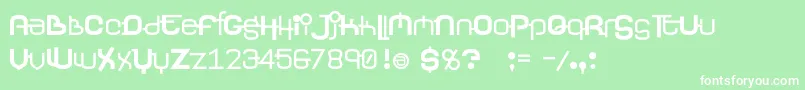 Yerevan Font – White Fonts on Green Background