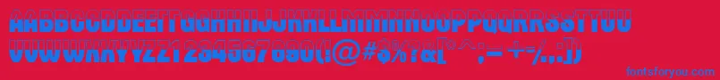 フォントAltern6 – 赤い背景に青い文字