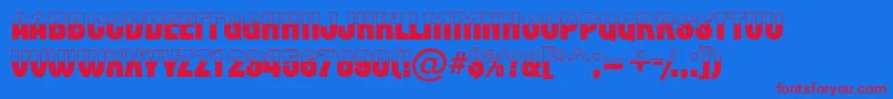 Altern6 Font – Red Fonts on Blue Background