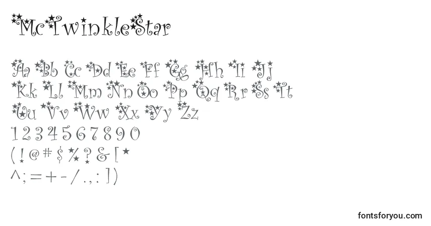 Czcionka McTwinkleStar – alfabet, cyfry, specjalne znaki