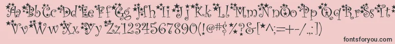 McTwinkleStar Font – Black Fonts on Pink Background