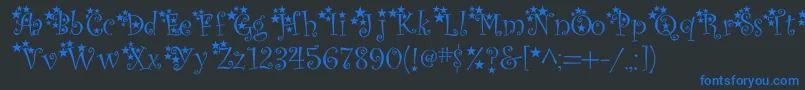 McTwinkleStar Font – Blue Fonts on Black Background