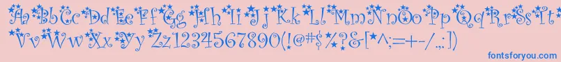 fuente McTwinkleStar – Fuentes Azules Sobre Fondo Rosa