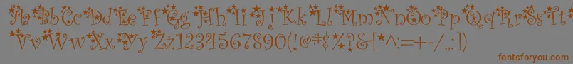 McTwinkleStar Font – Brown Fonts on Gray Background