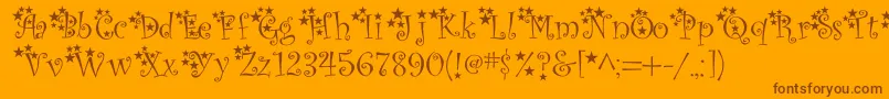 McTwinkleStar Font – Brown Fonts on Orange Background