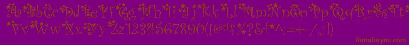 McTwinkleStar Font – Brown Fonts on Purple Background