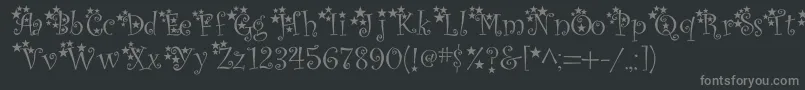 McTwinkleStar Font – Gray Fonts on Black Background