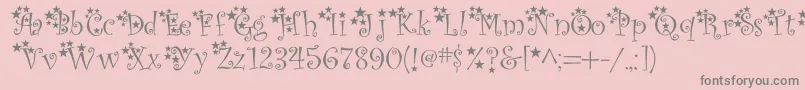 McTwinkleStar Font – Gray Fonts on Pink Background