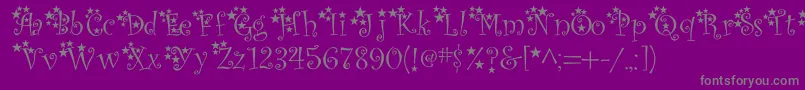 McTwinkleStar-Schriftart – Graue Schriften auf violettem Hintergrund