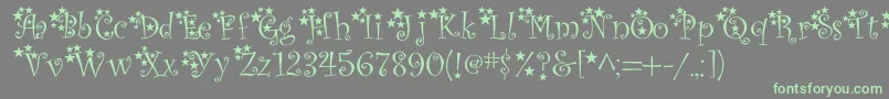 McTwinkleStar Font – Green Fonts on Gray Background