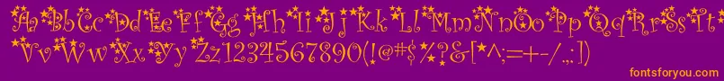 McTwinkleStar Font – Orange Fonts on Purple Background