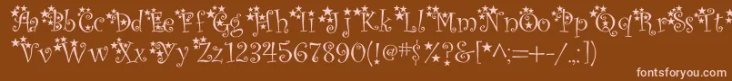 McTwinkleStar Font – Pink Fonts on Brown Background