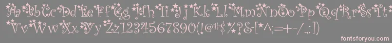 McTwinkleStar Font – Pink Fonts on Gray Background