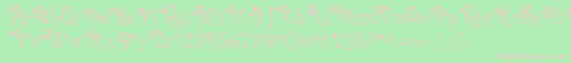 フォントMcTwinkleStar – 緑の背景にピンクのフォント