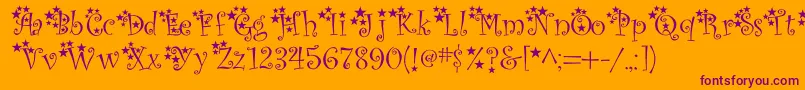 McTwinkleStar Font – Purple Fonts on Orange Background