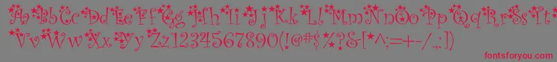 McTwinkleStar Font – Red Fonts on Gray Background