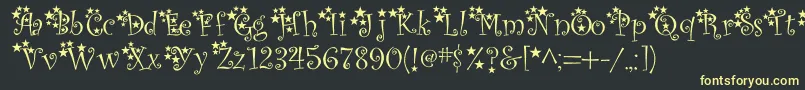 McTwinkleStar Font – Yellow Fonts on Black Background