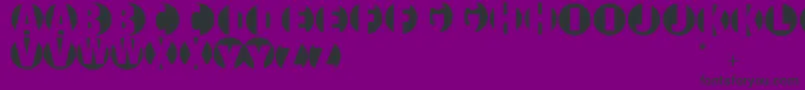 フォントMilit – 紫の背景に黒い文字