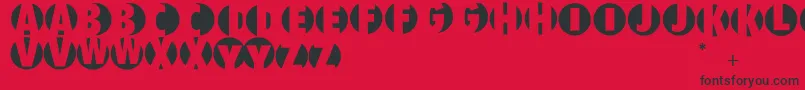 フォントMilit – 赤い背景に黒い文字