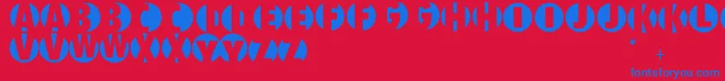 フォントMilit – 赤い背景に青い文字