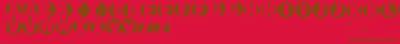 フォントMilit – 赤い背景に茶色の文字