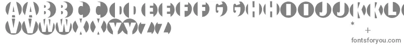 フォントMilit – 白い背景に灰色の文字