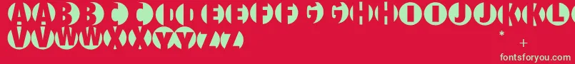 フォントMilit – 赤い背景に緑の文字