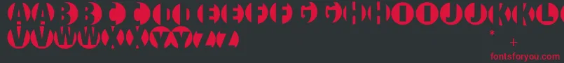 フォントMilit – 黒い背景に赤い文字