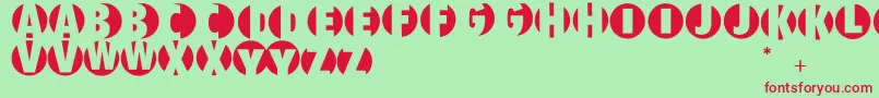 Milit Font – Red Fonts on Green Background