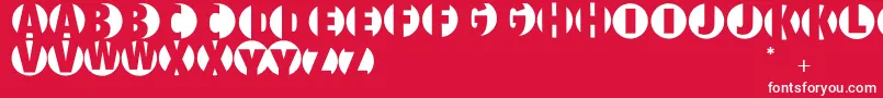 フォントMilit – 赤い背景に白い文字