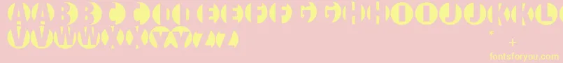 Milit Font – Yellow Fonts on Pink Background