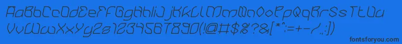 BambooChopsticksItalic Font – Black Fonts on Blue Background