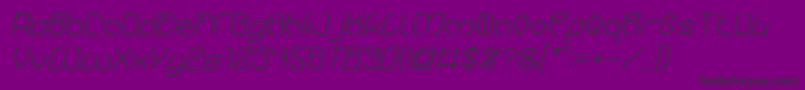 BambooChopsticksItalic Font – Black Fonts on Purple Background