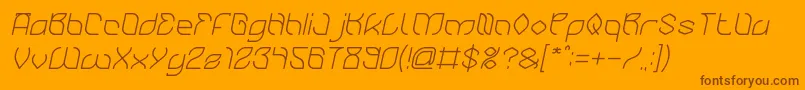 BambooChopsticksItalic Font – Brown Fonts on Orange Background