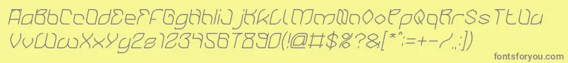 BambooChopsticksItalic Font – Gray Fonts on Yellow Background