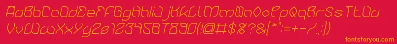 BambooChopsticksItalic Font – Orange Fonts on Red Background