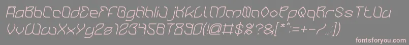 BambooChopsticksItalic Font – Pink Fonts on Gray Background