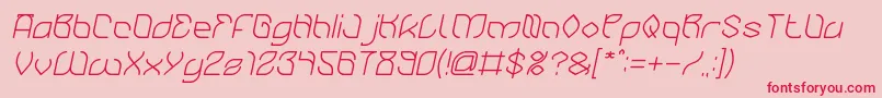 BambooChopsticksItalic-Schriftart – Rote Schriften auf rosa Hintergrund