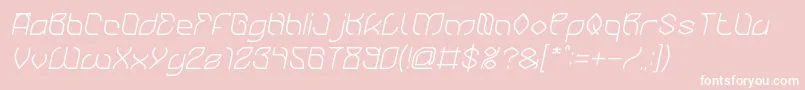 BambooChopsticksItalic-Schriftart – Weiße Schriften auf rosa Hintergrund