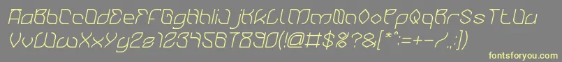 BambooChopsticksItalic Font – Yellow Fonts on Gray Background